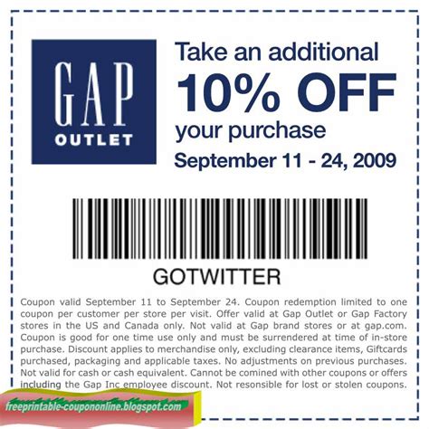 gap store coupon